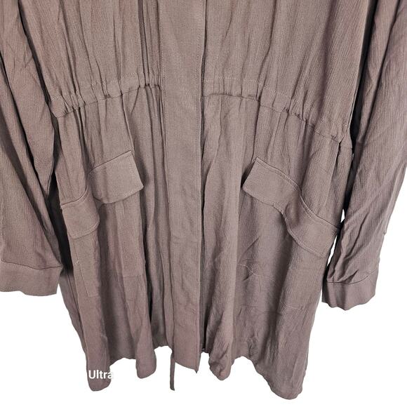 Torrid Snap Front Shirt Dress Plus Size 3X Chocolate Brown Minimalist Academia - Picture 3 of 9